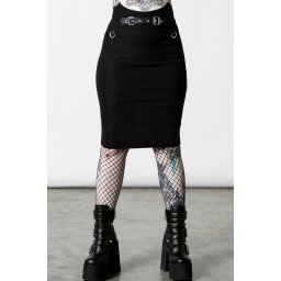 sukně dámská KILLSTAR - Warbird Pencil Skirt - Black - KSRA004032