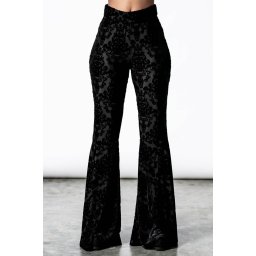kalhoty dámské (legíny) KILLSTAR - Lucifuge Bell Bottoms - Black - KSRA004370