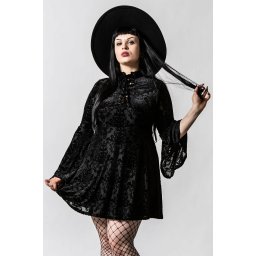 šaty dámské KILLSTAR - Lost Kingdom Lace-Up - Black - KSRA004356