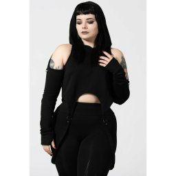mikina dámská KILLSTAR - No Hang Ups Cropped - Black - KSRA004667