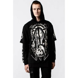 mikina pánská KILLSTAR - Trouble Hooded Layer - Black - KSRA004275
