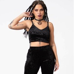 tílko dámské KILLSTAR - Ataraxia Velvet - Black - KSRA004471