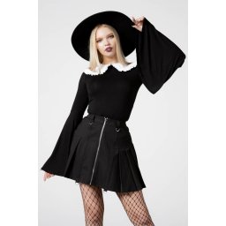 tričko dámské s dlouhým rukávem KILLSTAR - Samantha - Black - KSRA004657