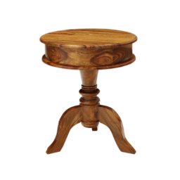 indickynabytek.cz - Kulatý stolek Jali 50x60x50 z indického masivu palisandr / sheesham