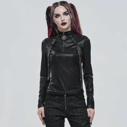 tričko dámské s dlouhým rukávem DEVIL FASHION - TT179