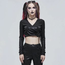 tričko dámské s dlouhým rukávem (top) DEVIL FASHION - TT184