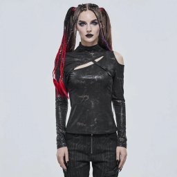 tričko dámské s dlouhým rukávem DEVIL FASHION - TT18702