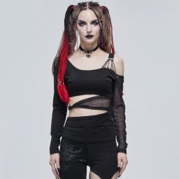 tričko dámské s dlouhým rukávem DEVIL FASHION - TT175