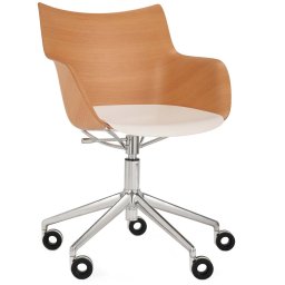 Kartell designové kancelářské židle Q/Wood Office Armchair