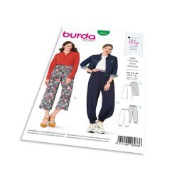 Střih Burda 6283 - Jednoduché kalhoty s pasem do gumy