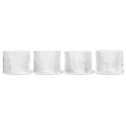 Ferm Living designové sklenice na vodu Ripple Low Glasses