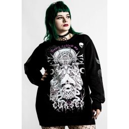 svetr unisex KILLSTAR - Cursed Knit - BLACK - KSRA004336