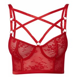 podprsenka dámská KILLSTAR - Deadly Attraction - SCARLET - KSRA004466