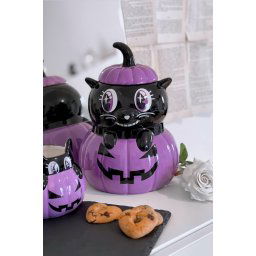 dekorace (dóza) KILLSTAR - Meowloween Ceramic - BLACK - KSRA004535