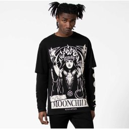 tričko unisex s dlouhým rukávem KILLSTAR - Companion Double Layer - Black - KSRA004617