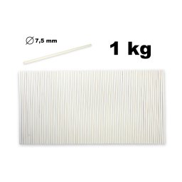 Tavné tyčinky bílé do lepící pistole průměr 7,5mm 1kg
