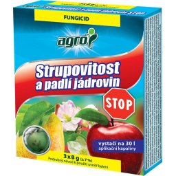 AGRO Strupovitost a padlí jádrovin STOP 3 x 8 g 017414
