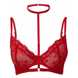 podprsenka dámská KILLSTAR - Sheer Evil - red - KSRA004462