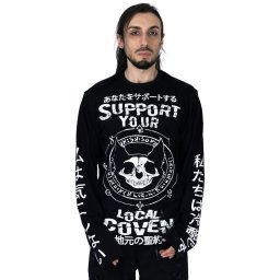 tričko pánské s dlouhým rukávem HEARTLESS - SUPPORT YOUR COVEN - BLACK - POI1068