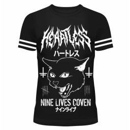 tričko dámské HEARTLESS - NINE LIVES - BLACK - POI1088