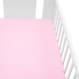 Jersey prostěradlo do postýlky New Baby 120x60 růžové