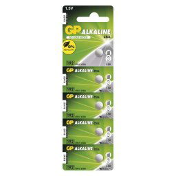 Alkalická knoflíková baterie GP 192F (LR41), 5 ks B13925