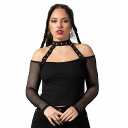 tričko dámské s dlouhým rukávem KILLSTAR - Subversa - Black - KSRA004934