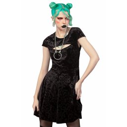 šaty dámské KILLSTAR - Blasphemia Keyhole Skater - Black - KSRA005209