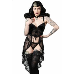 korzet dámský KILLSTAR - Be Veiled Lace - KSRA005392