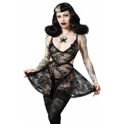 pyžamo dámské (noční košile) KILLSTAR - Afterlife Lace - KSRA005394