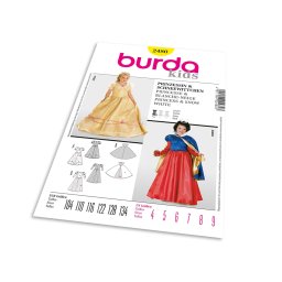 Střih Burda 2480 - Šaty pro princeznu, Sněhurka