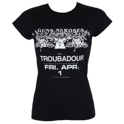 tričko dámské Guns N' Roses - Troubadour - ROCK OFF - GNRTS29LB