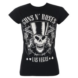 tričko dámské Guns N' Roses - Skull & Pistols - ROCK OFF - GNRTS37LB