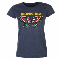 tričko dámské Blink 182 - Butterfly - NAVY - ROCK OFF - BLINKTS13LN