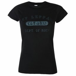 tričko dámské Def Leppard - Collegiate Logo - BLACK - ROCK OFF - DEFLTS01LB
