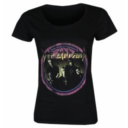 tričko dámské Def Leppard - Vtge Circle - BLACK - ROCK OFF - DEFLTS03LB