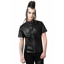 košile unisex KILLSTAR - Oberon Zip - Black - KSRA005066