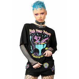 tričko dámské KILLSTAR - Pick Your Poison Box Crop - Black - KSRA004979