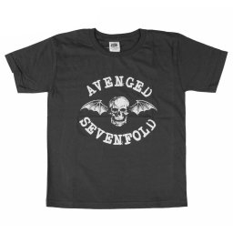 tričko dětské Avenged Sevenfold - Classic Deathbat - CHARCOAL - ROCK OFF - ASTS14BC