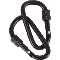 MIL-COM karabiny se zámkem 6mm - 2ks ČERNÉ