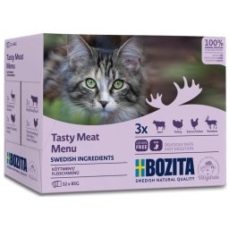 Bozita Tasty Meat Menu - kapsičky pro kočky 12x85 g