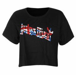 tričko dámské Judas Priest - Union Glitter Print Boxy - BLACK - ROCK OFF - JPPBT01LB