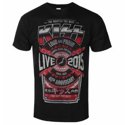 tričko pánské Kiss - Japan Live 2015 - BLACK - ROCK OFF - KISSTS23MB