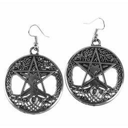 náušnice Pentagram - PSY966