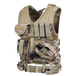 ROTHCO vesta taktická CROSS DRAW MOLLE MULTICAM nadměrná velikost
