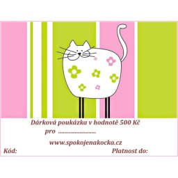 Dárková poukázka v hodnotě 500 Kč - kresba