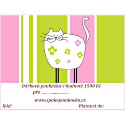 Dárková poukázka v hodnotě 1500 Kč - kresba