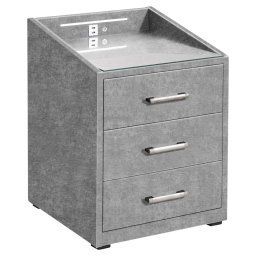 Noční stolek MOON potah ODIN GREY,v.61cm
