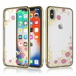 Pouzdro Forcell Diamond Case iPhone Xs Max - Zlatá