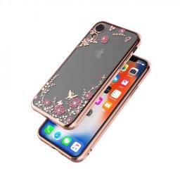 Forcell Diamond Case iPhone XR - Růžově zlatá